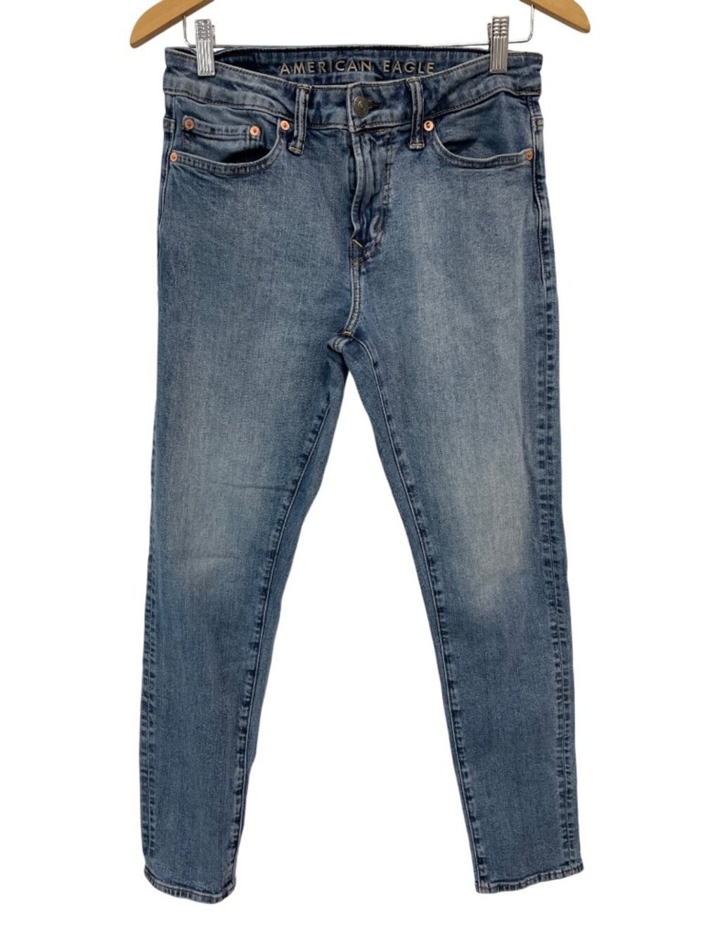 American Eagle Jeans Size 30x32 Airflex+ Athletic Skinny Jeans Blue Light Wash